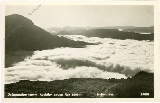 schneealpe, ausblick gegen rax