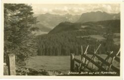 schwarzenberg, bödele, blick auf die alpenkette