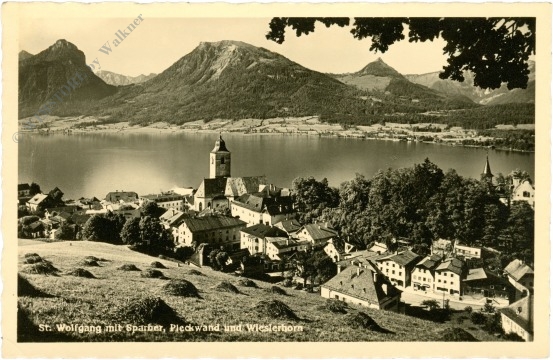 st. wolfgang, mit sparber, pleckwand und wieslerhorn