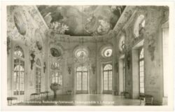 münchen, schloss nymphenburg, badenburg speisesaal, deckengemälde