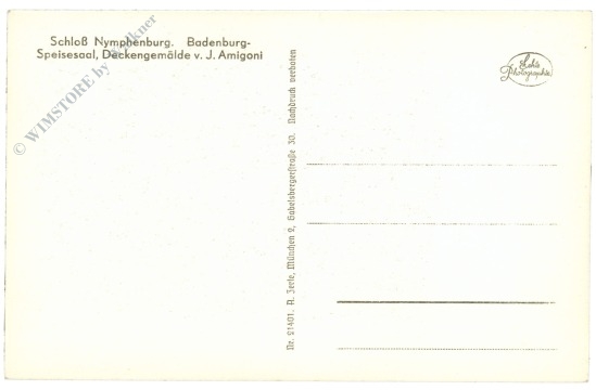 münchen, schloss nymphenburg, badenburg speisesaal, deckengemälde