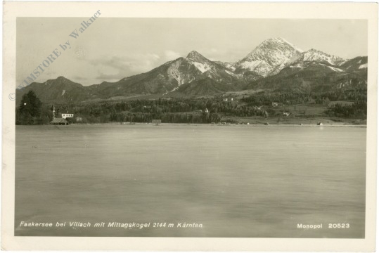 faakersee, bei villach mit mittagskogel