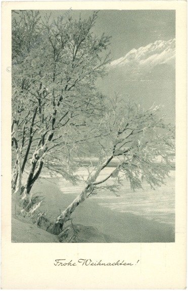 weihnachten, verschneite landschaft