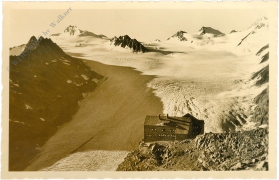 obergurgl, ramolhaus mit dem großen gurgler gletscher, hochwilde, mitterkamm und falschungspitze