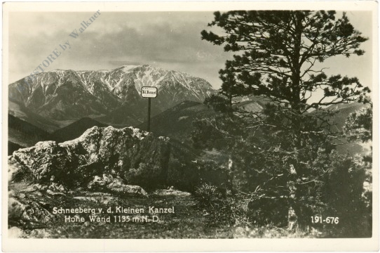 hohe wand, schneeberg v.d. kleinen kanzel