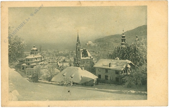 salzburg, stadtansicht vom mönchsberg im winter salzburg, stadtansicht vom mönchsberg im winter