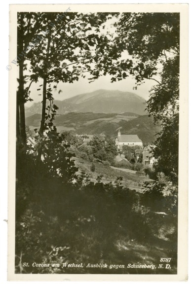 st. corona am wechsel, ausblick gegen schneeberg