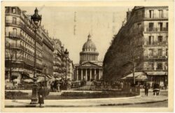 paris, pantheon and soufflot street