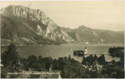 gmunden, der traunsee mit schloß ort