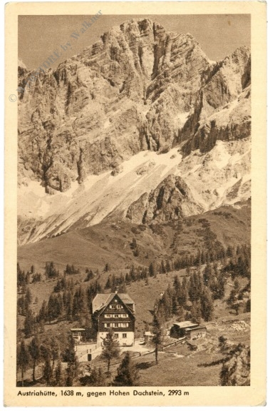 ramsau, austriahütte gegen hohen dachstein ramsau, austriahütte gegen hohen dachstein