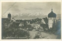 bregenz, altstadt mit säntisgruppe