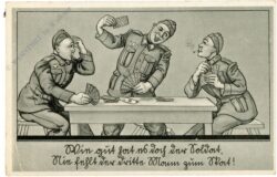 soldaten beim kartenspiel