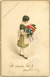 namenstag, mädchen mit blumen