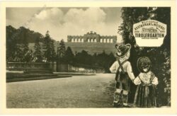 wien 13, schloss schönbrunn, gloriette werbung für den tirolergarten