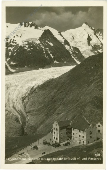 großglockner, glocknerhaus mit großglockner und pasterze