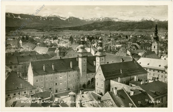 klagenfurt, blick auf das landhaus und die heiligengeistkirche