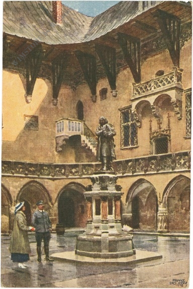 krakau, hof der jagiellonischen bibliothek