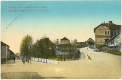 doboj, park mit schule und denkmal