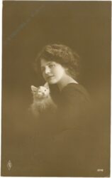 frau mit katze