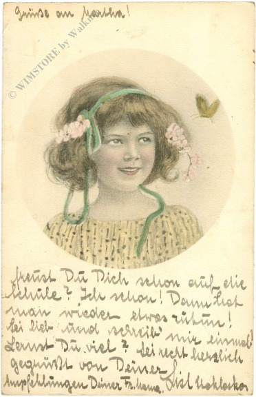 mädchen mit schmetterling