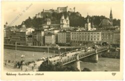 salzburg, staatsbrücke und altstadt