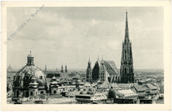 wien 1, blick vom hochhaus auf stephanskirche