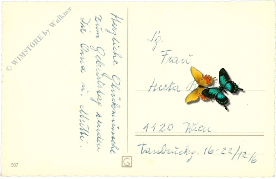 geburtstag, blumen mit karte