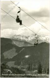 semmering, sessellift auf den hirschenkogel gegen rax