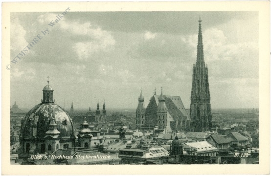 wien 1, blick vom hochhaus auf stephanskirche