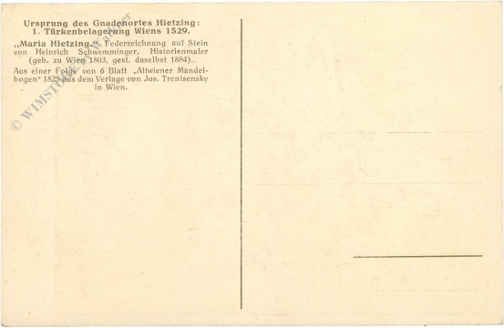 wien 13, ursprung des gnadenortes hietzing: 1. türkenbelagerung wiens 1529