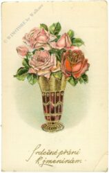geburtstag, rosen in einer vase