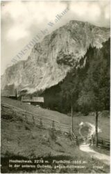 hochschwab, florlhütte in der unteren dullwitz gegen höllmauer