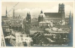 münchen, blick auf odeonsplatz und altstadt