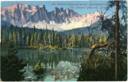 karersee an der dolomitenstrasse mit latemar