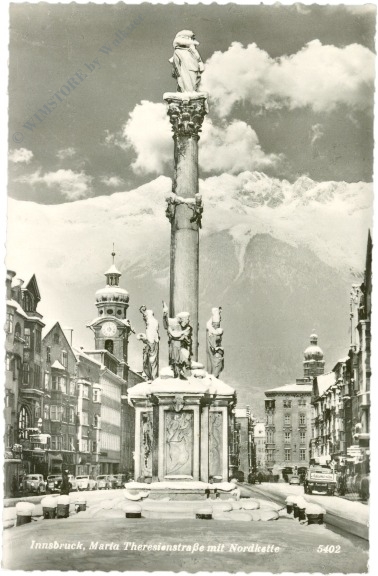 innsbruck, maria theresienstraße mit nordkette