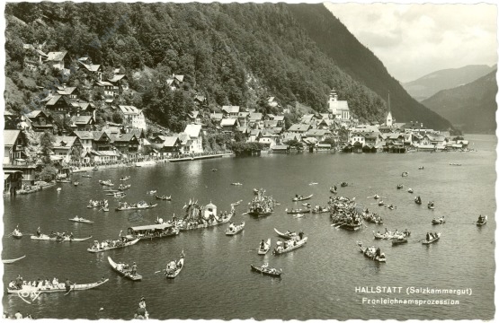 hallstatt, fronleichnamsprozession hallstatt, fronleichnamsprozession