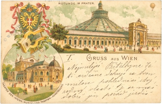 wien 2, rotunde im prater, gruss aus