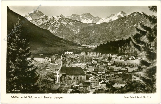 mittenwald, mit tiroler bergen mittenwald, mit tiroler bergen