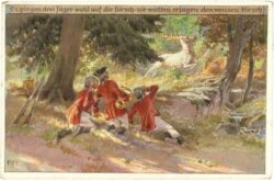 es gingen drei jäger wohl auf die birsch...