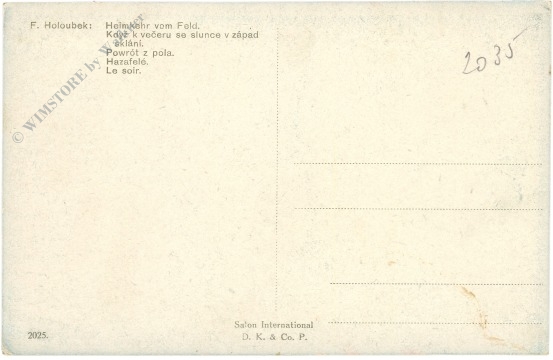holoubek, f.: heimkehr vom feld