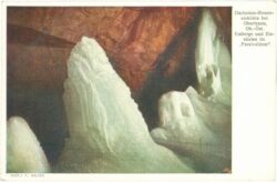 dachstein, eisriesenhöhle, eisberge und eissäulen im parzivaldom