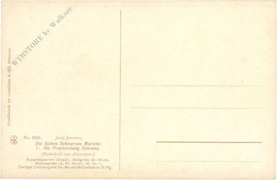 janssen, josef: die sieben schmerzen mariens