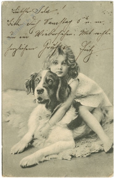 mädchen mit hund
