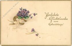 geburtstag, veilchen und hufeisen