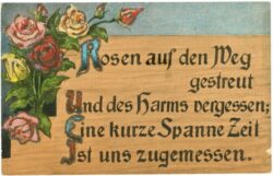 rosen glitzerkarte mit vers