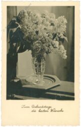 geburtstag, flieder in vase