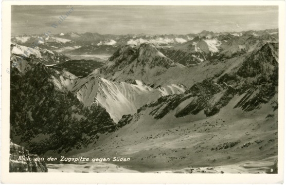grainau, blick von der zugspitze gegen süden
