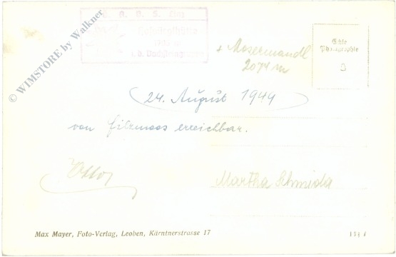 filzmoos, hofpürglhütte m. bischofmütze