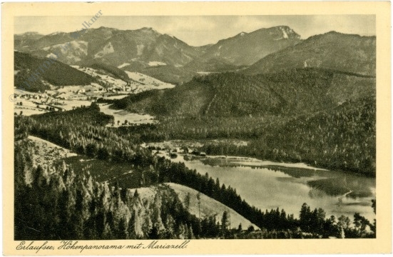 mariazell, erlaufsee, höhenpanorama mariazell, erlaufsee, höhenpanorama