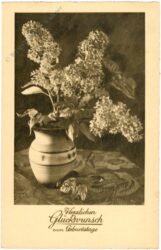 geburtstag, fliederstrauß